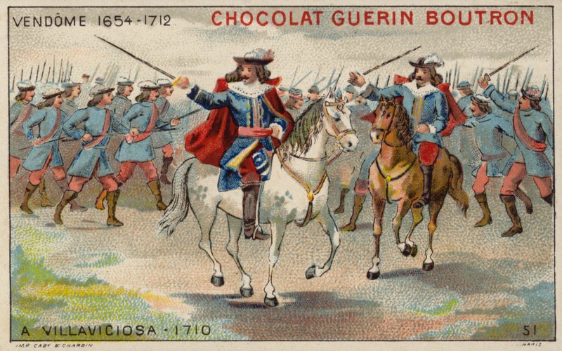 Il Duca di Vendôme alla Battaglia di Villaviciosa da French School