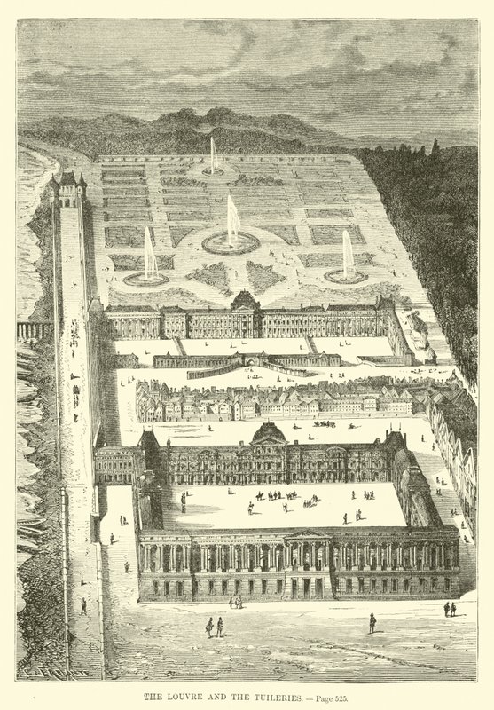 Il Louvre e le Tuileries da French School