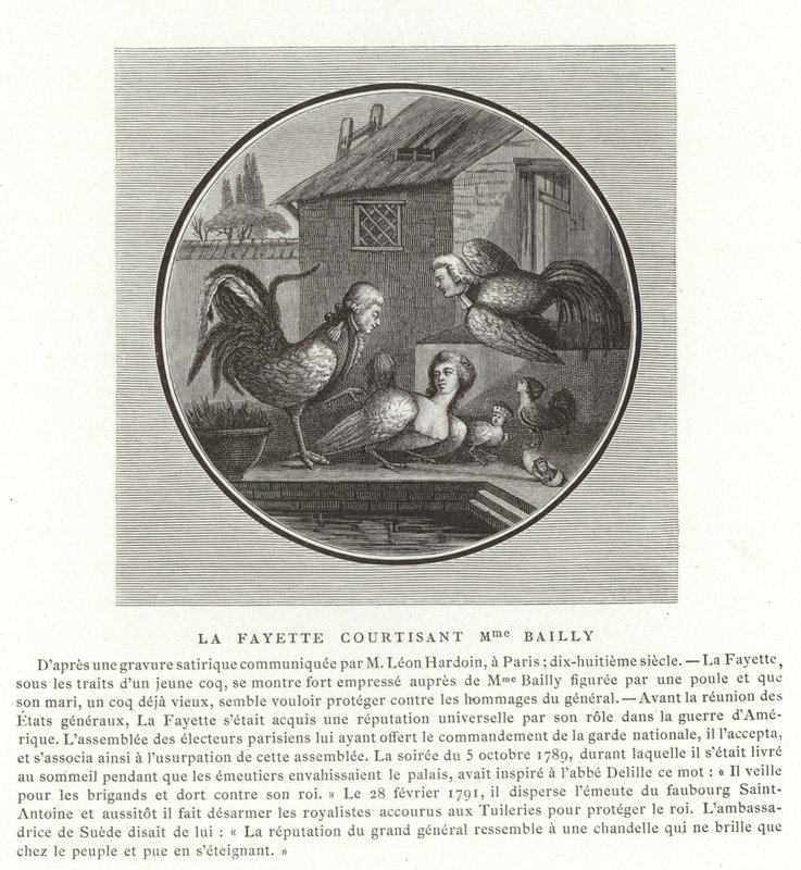 Il marchese de Lafayette corteggia Madame Bailly da French School