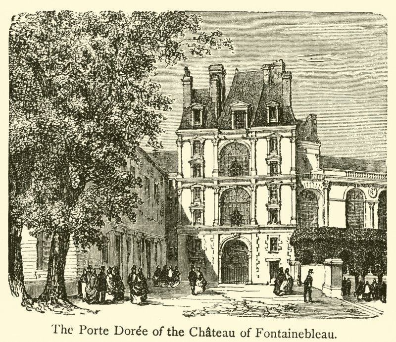 La Porta Dorata del Castello di Fontainebleau da French School