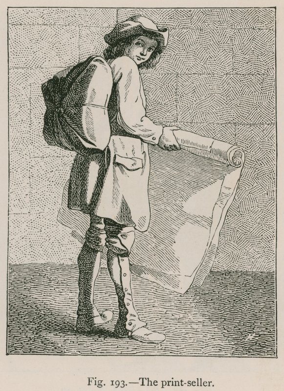 Il venditore di stampe da French School