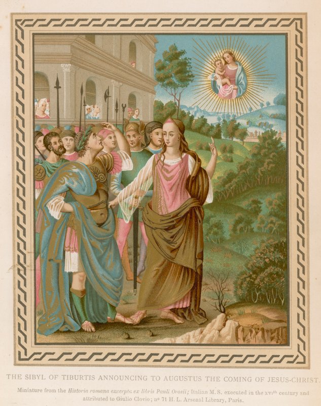 La Sibilla Tiburtina annuncia ad Augusto la venuta di Gesù Cristo da French School