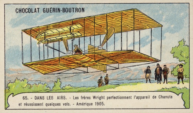 I fratelli Wright perfezionano la macchina volante di Octave Chanute e compiono diversi voli di successo, USA da French School