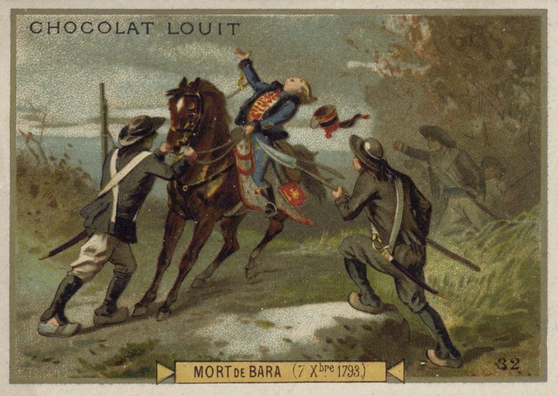 La morte di Joseph Bara, Insurrezione della Vandea, Rivoluzione Francese, 7 dicembre 1793 da French School