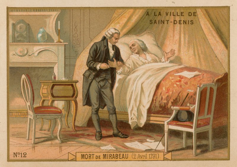 La morte di Mirabeau, 2 aprile 1791 da French School