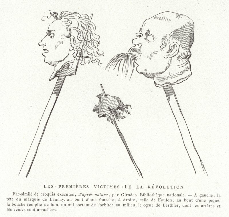 Le prime vittime della Rivoluzione Francese, luglio 1789 da French School
