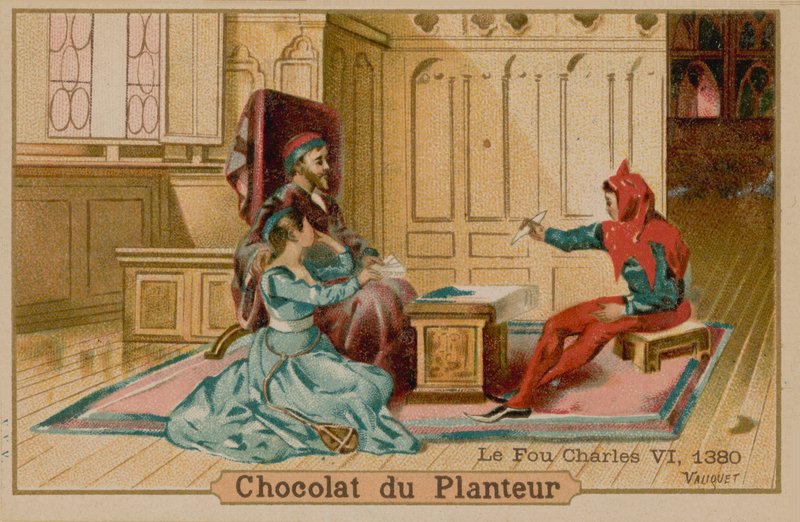 Il giullare e Carlo VI, Re di Francia (1368-1422) da French School