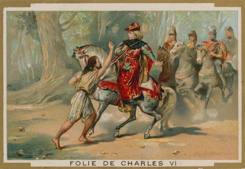 La follia di re Carlo VI di Francia, 1392 da French School