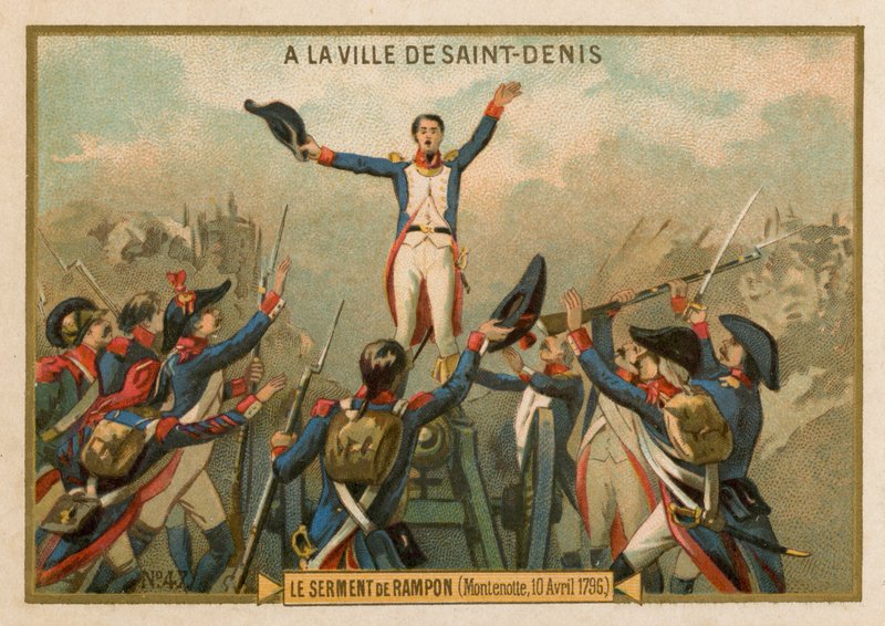 Il giuramento di Rampon, Montenotte, 10 aprile 1796 da French School