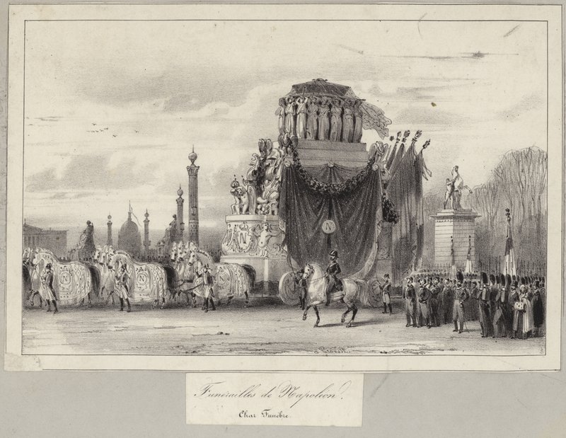 Il funerale di stato di Napoleone Bonaparte da French School