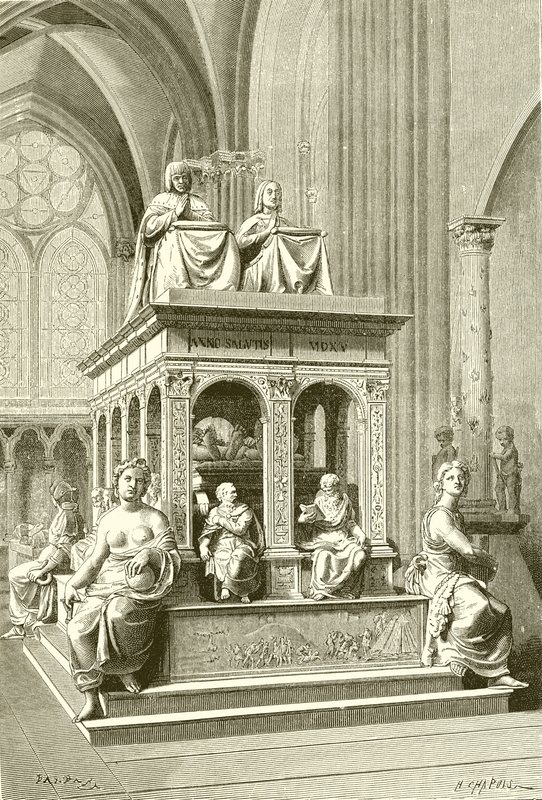 Tomba di Luigi XII e Anna di Bretagna a Saint Denis da French School