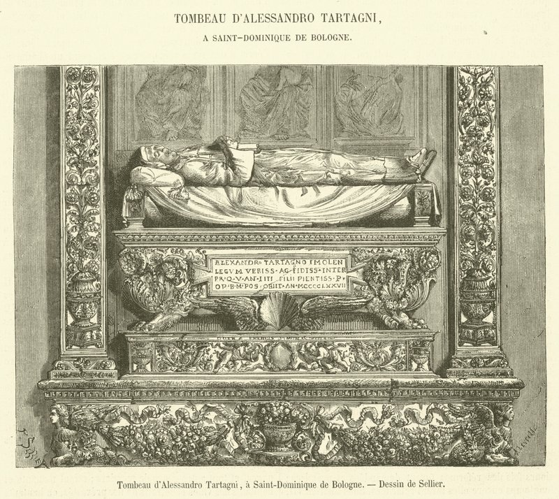Tomba di Alessandro Tartagni, a San Domenico di Bologna da French School