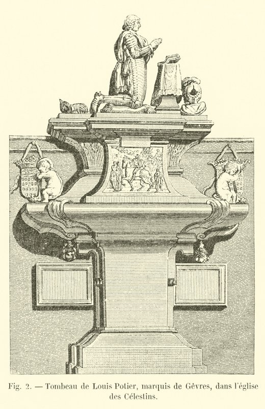 Tomba di Louis Potier, marchese di Gevres, nella chiesa dei Celestini da French School