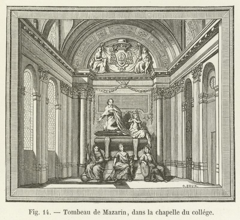 Tomba di Mazzarino, nella cappella del collegio da French School
