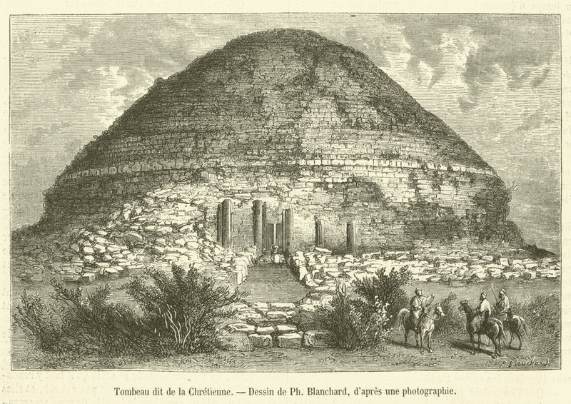 Tomba detta della Cristiana (incisione) da French School