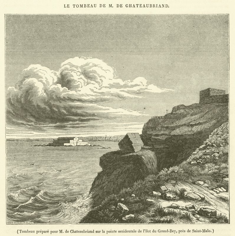 Tomba preparata per M de Chateaubriand sulla punta occidentale dell