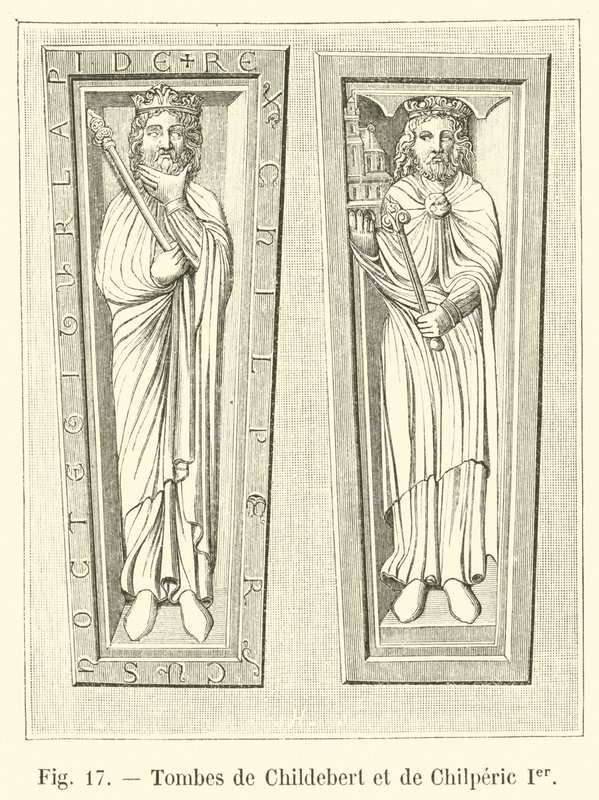 Tombe di Childeberto e Chilperico I da French School