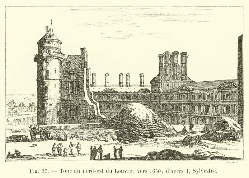 Torre nord-est del Louvre, verso il 1650, secondo I Sylvestre da French School