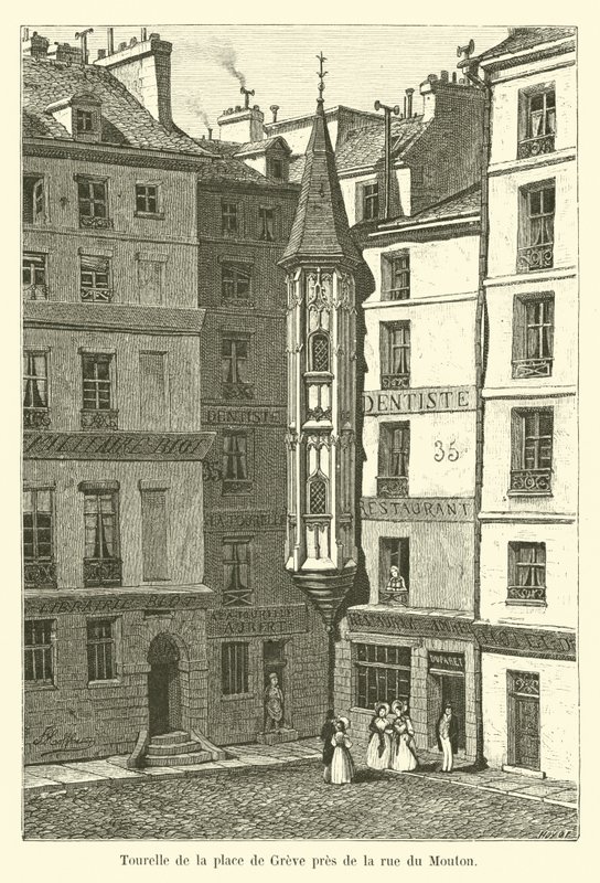 Torretta della piazza di Greve vicino alla rue du Mouton da French School