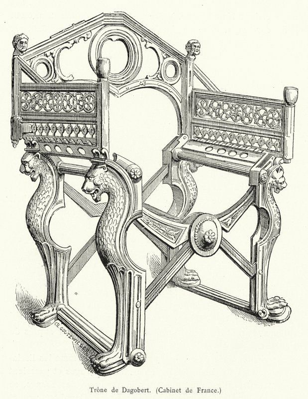 Trono di Dagoberto (incisione) da French School