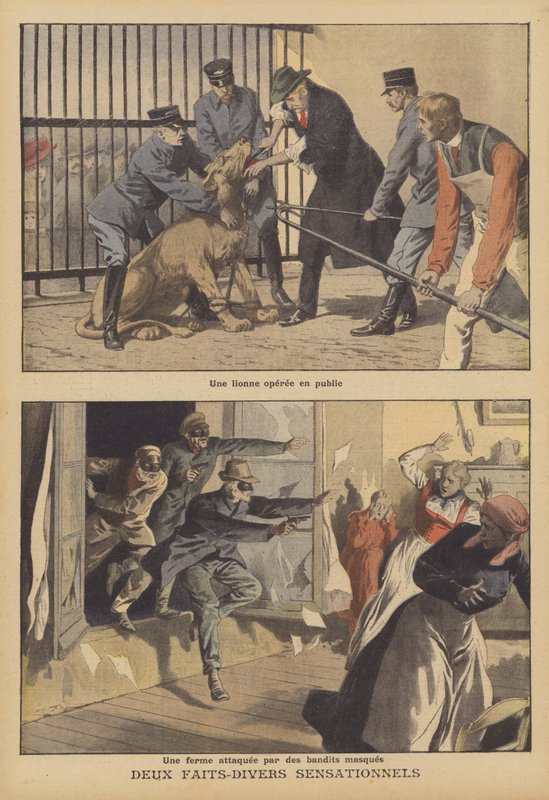 Due notizie sensazionali (litografia a colori) da French School