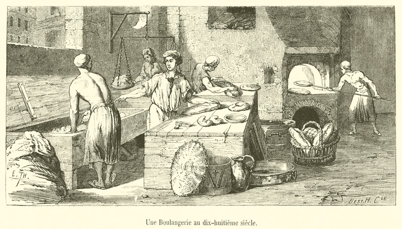Una panetteria nel diciottesimo secolo da French School