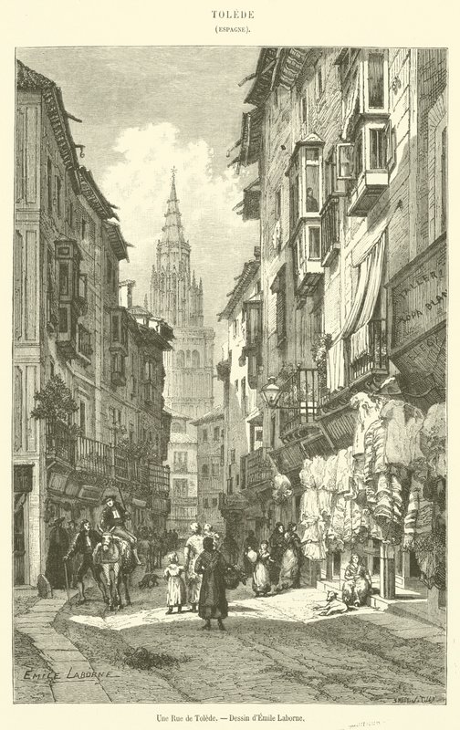 Una strada di Toledo da French School