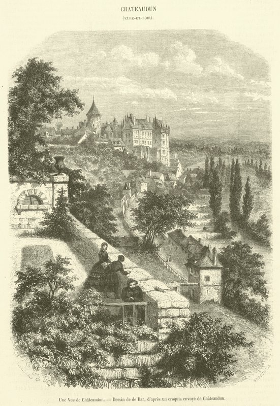 Una veduta di Chateaudun da French School