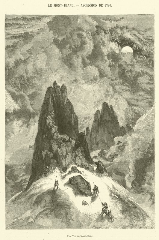 Una veduta del Monte Bianco da French School