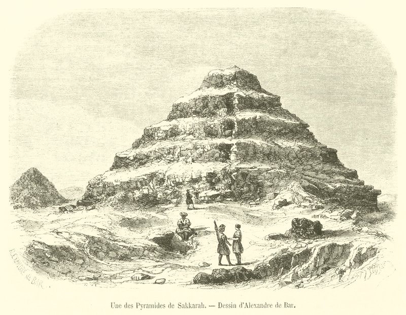 Una delle Piramidi di Sakkarah da French School
