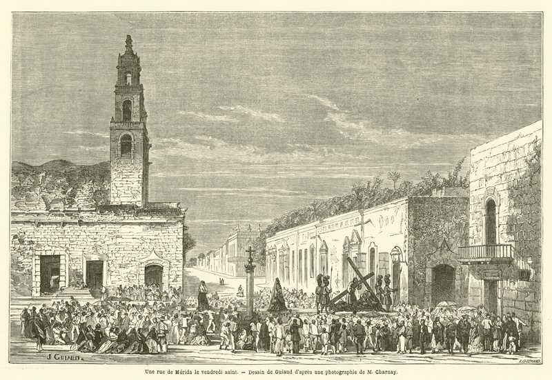 Una strada di Merida il venerdì santo da French School
