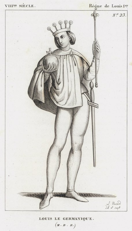 VIII secolo, regno di Luigi I, Luigi il Germanico da French School