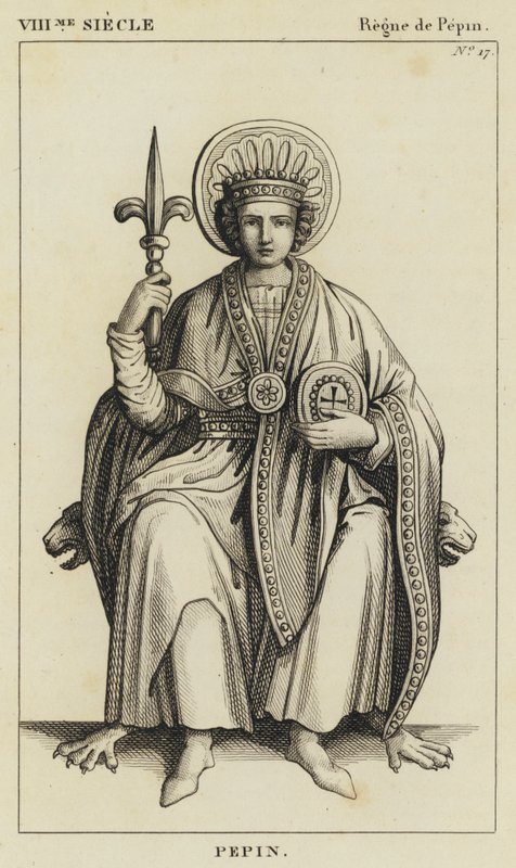 VIII Secolo, Regno di Pipino, Pipino (incisione) da French School