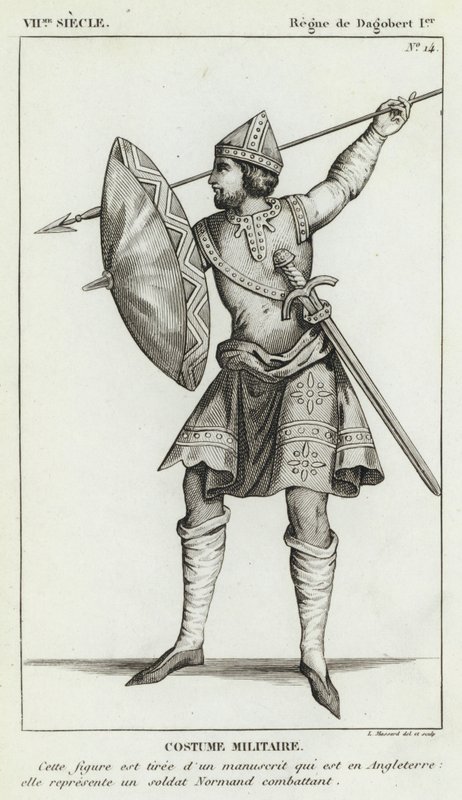 VII Secolo, Regno di Dagoberto I, Costume Militare da French School