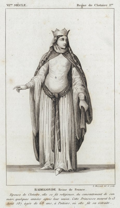 VI secolo, regno di Clotario I, Radegonda, regina di Francia da French School