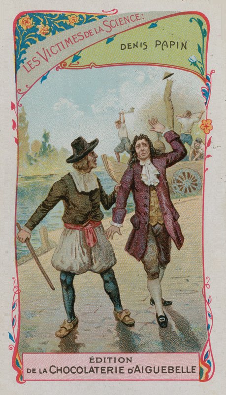 Vittime della scienza: Denis Papin, fisico, matematico e inventore francese (1647-c 1712) da French School