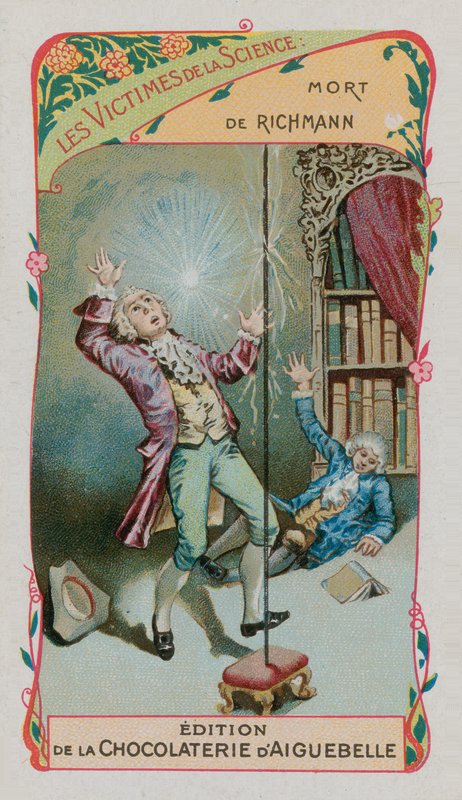 Vittime della scienza: La morte di Georg Wilhelm Richmann, fisico tedesco (1711-1753) da French School