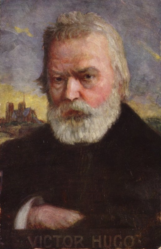 Victor Hugo (1802-1885), poeta, romanziere e drammaturgo francese (litografia a colori) da French School