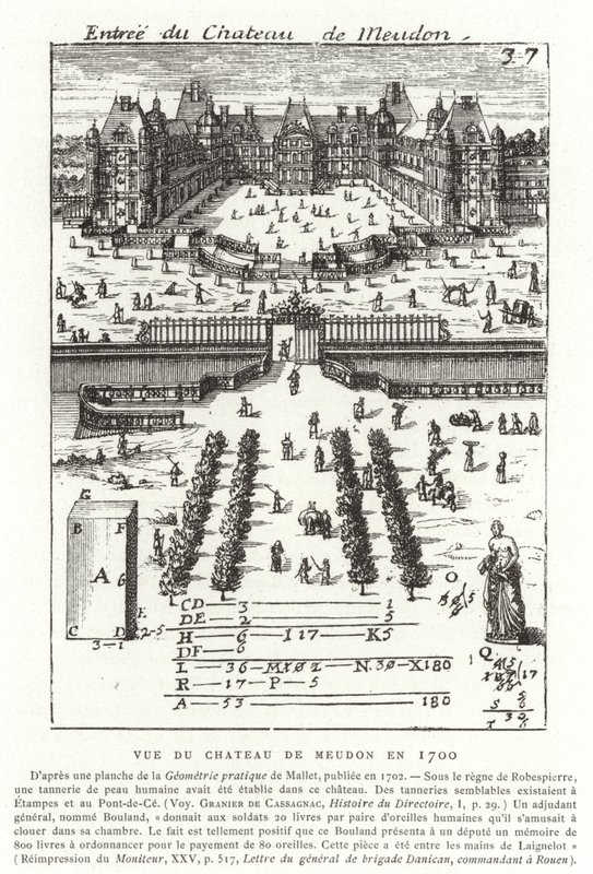 Veduta del Castello di Meudon nel 1700 da French School