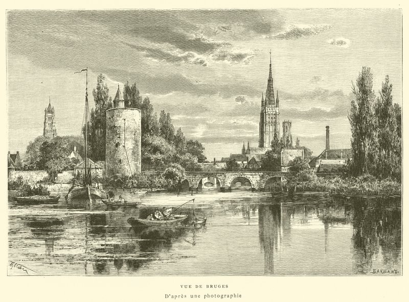 Veduta di Bruges da French School
