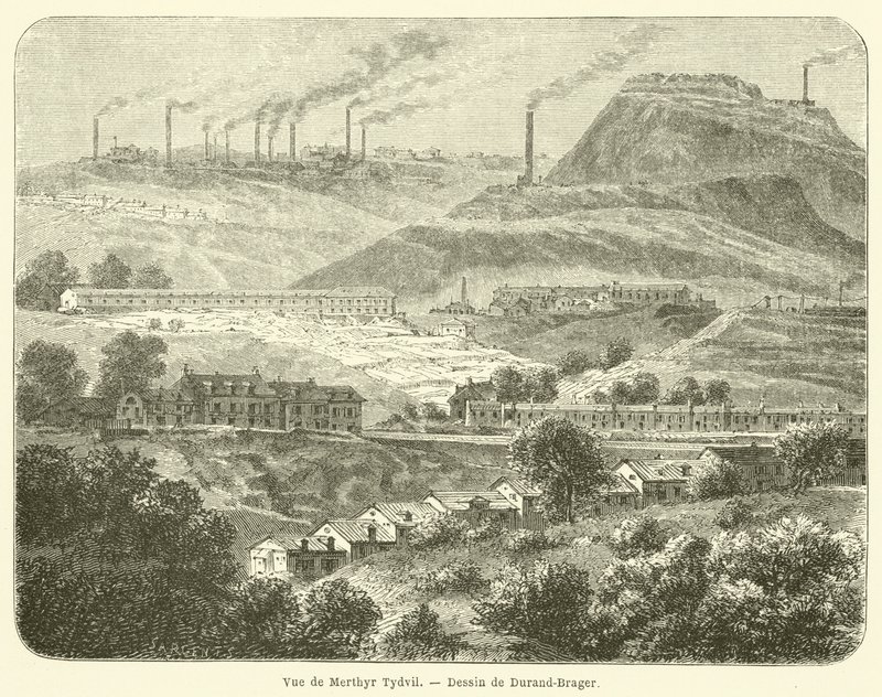 Veduta di Merthyr Tydvil da French School