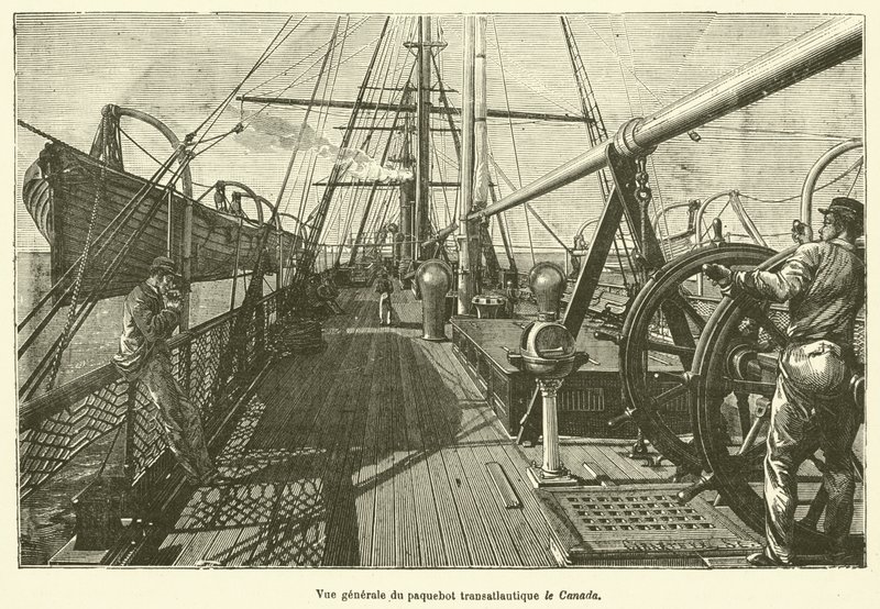 Vue generale du paquebot transatlantique le Canada da French School
