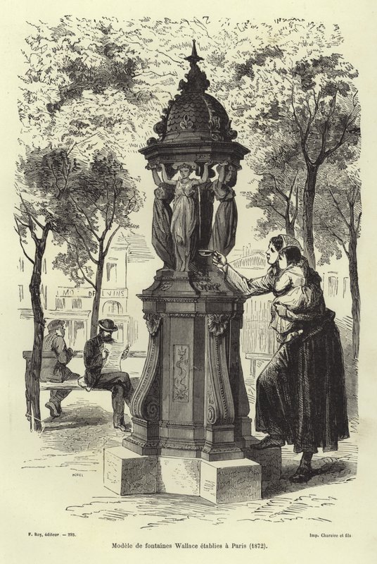 Fontana Wallace installata a Parigi nel 1872 da French School