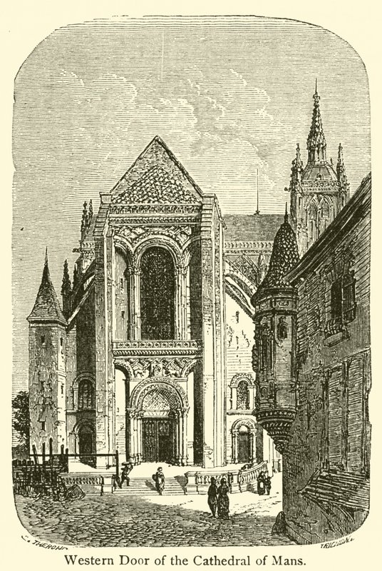 Porta occidentale della Cattedrale di Mans da French School