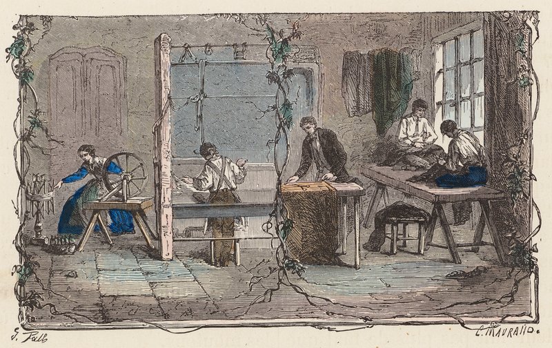 Lavorazione della lana da French School