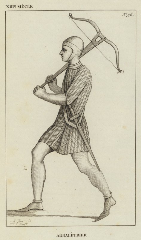XIII secolo, balestriere da French School