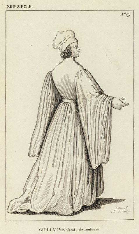 XIII secolo, Guglielmo, conte di Tolosa (incisione) da French School
