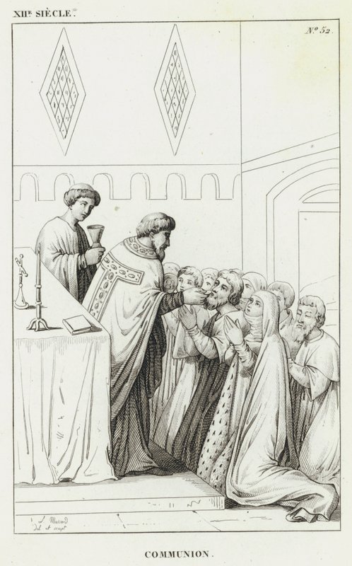 XII Secolo, Comunione (incisione) da French School