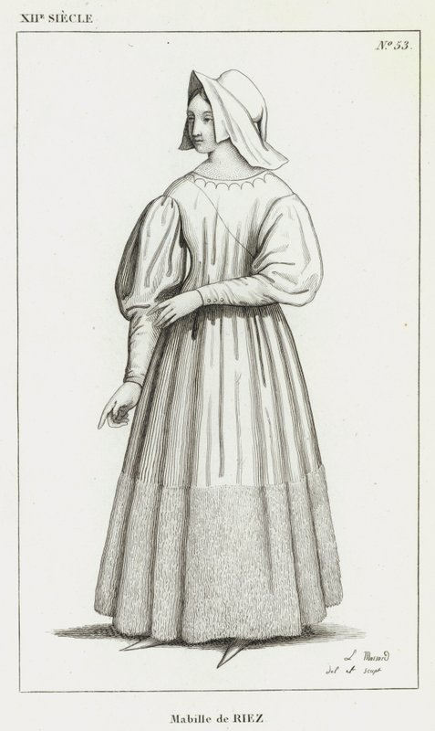 XII secolo, Mabille de Riez (incisione) da French School