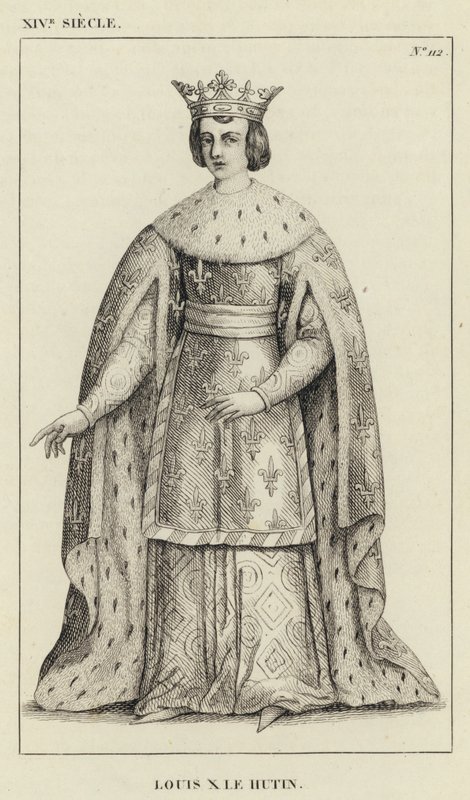 XIV Secolo, Luigi X il Testardo (incisione) da French School
